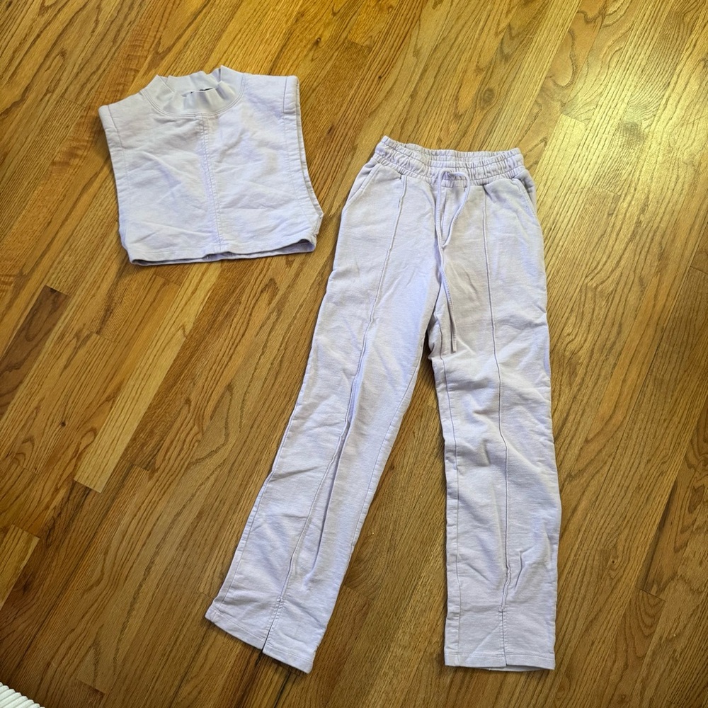 Nasty Gal lavender Jogger Set